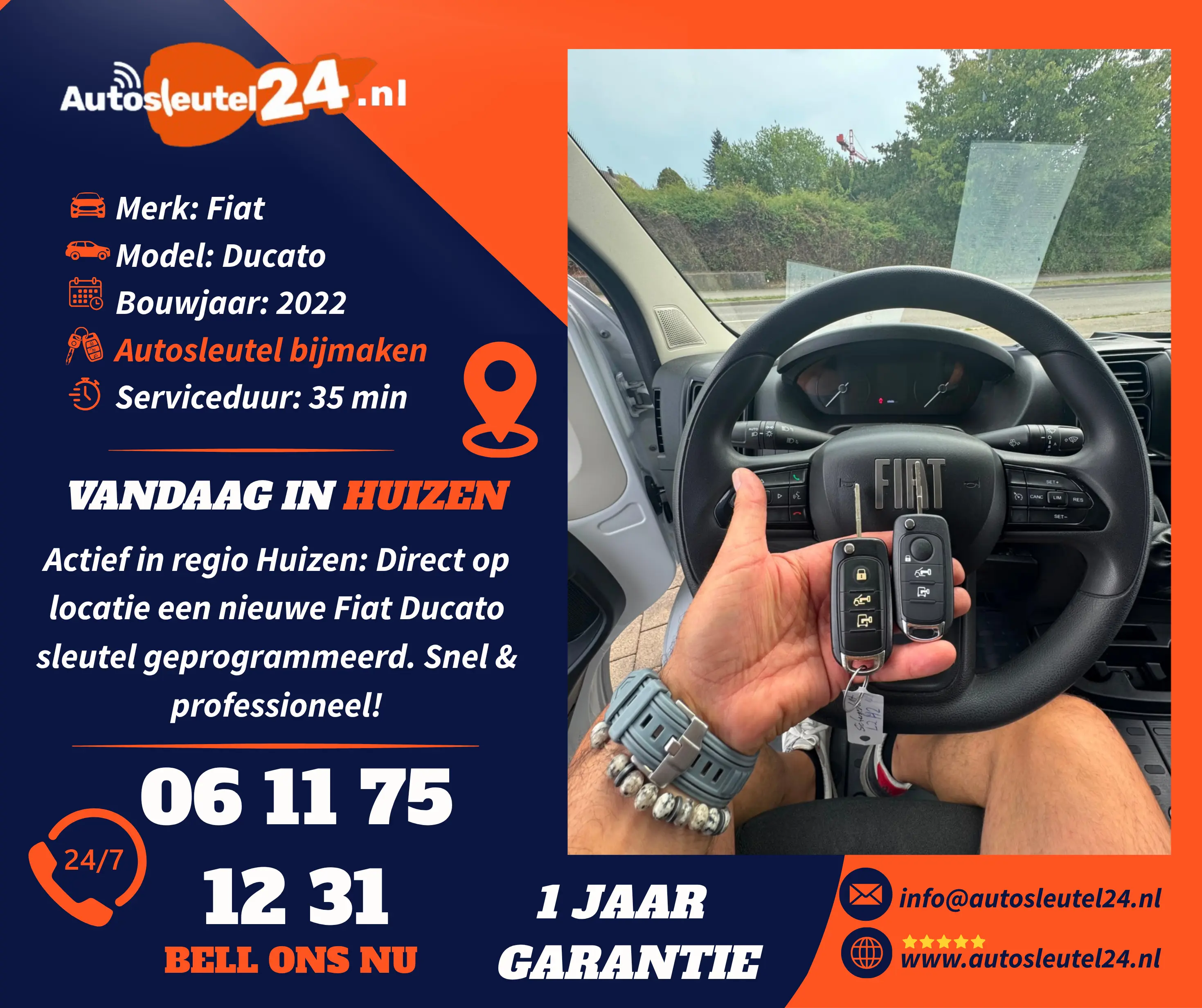 Fiat autosleutel bijmaken