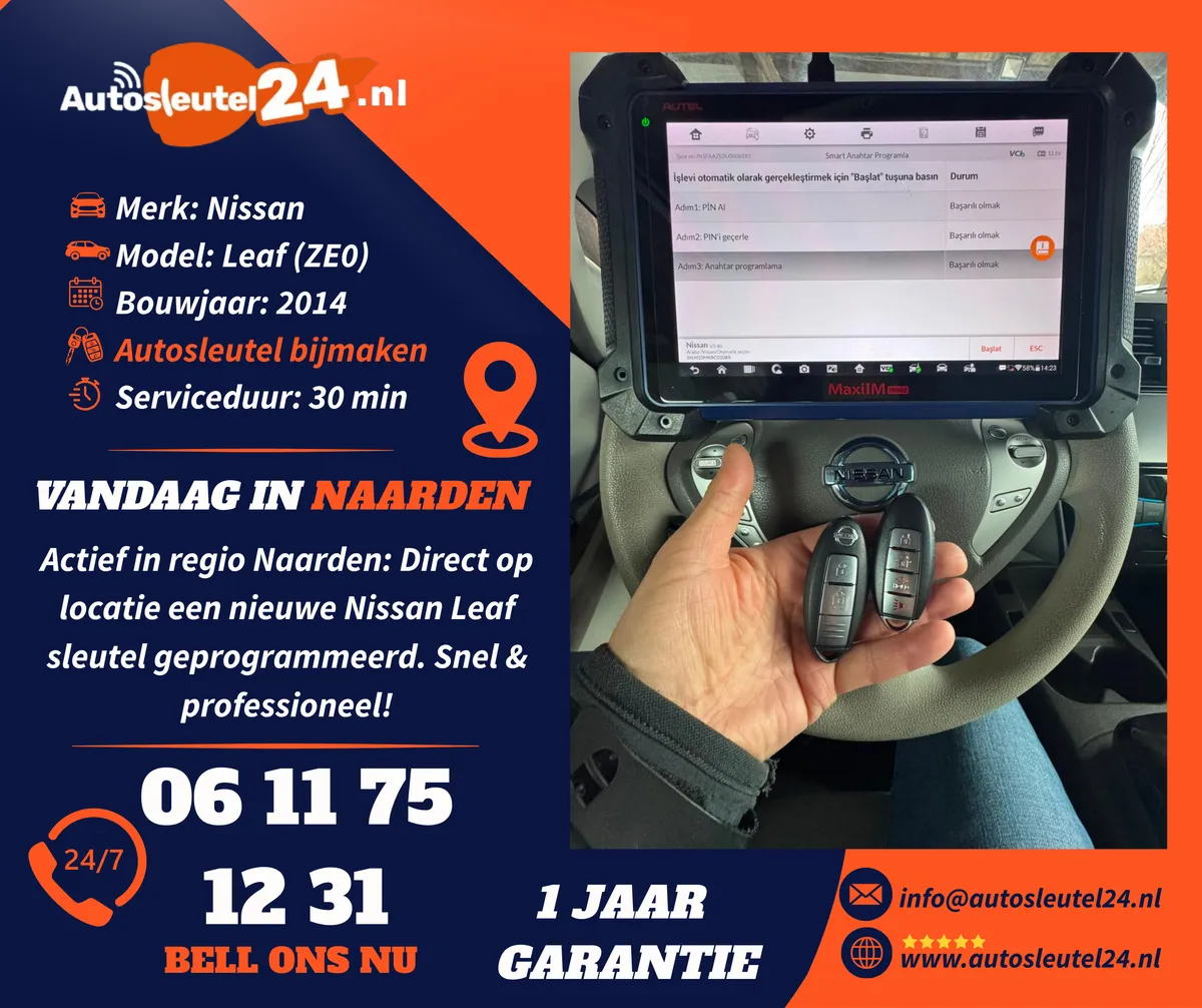 Nissan autosleutel bijmaken