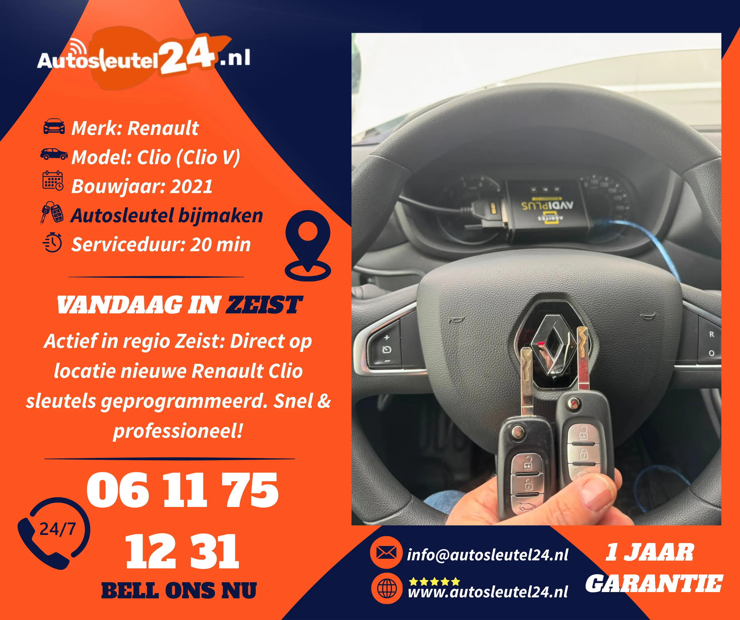 Renault Autosleutel Bijmaken Den Haag 2