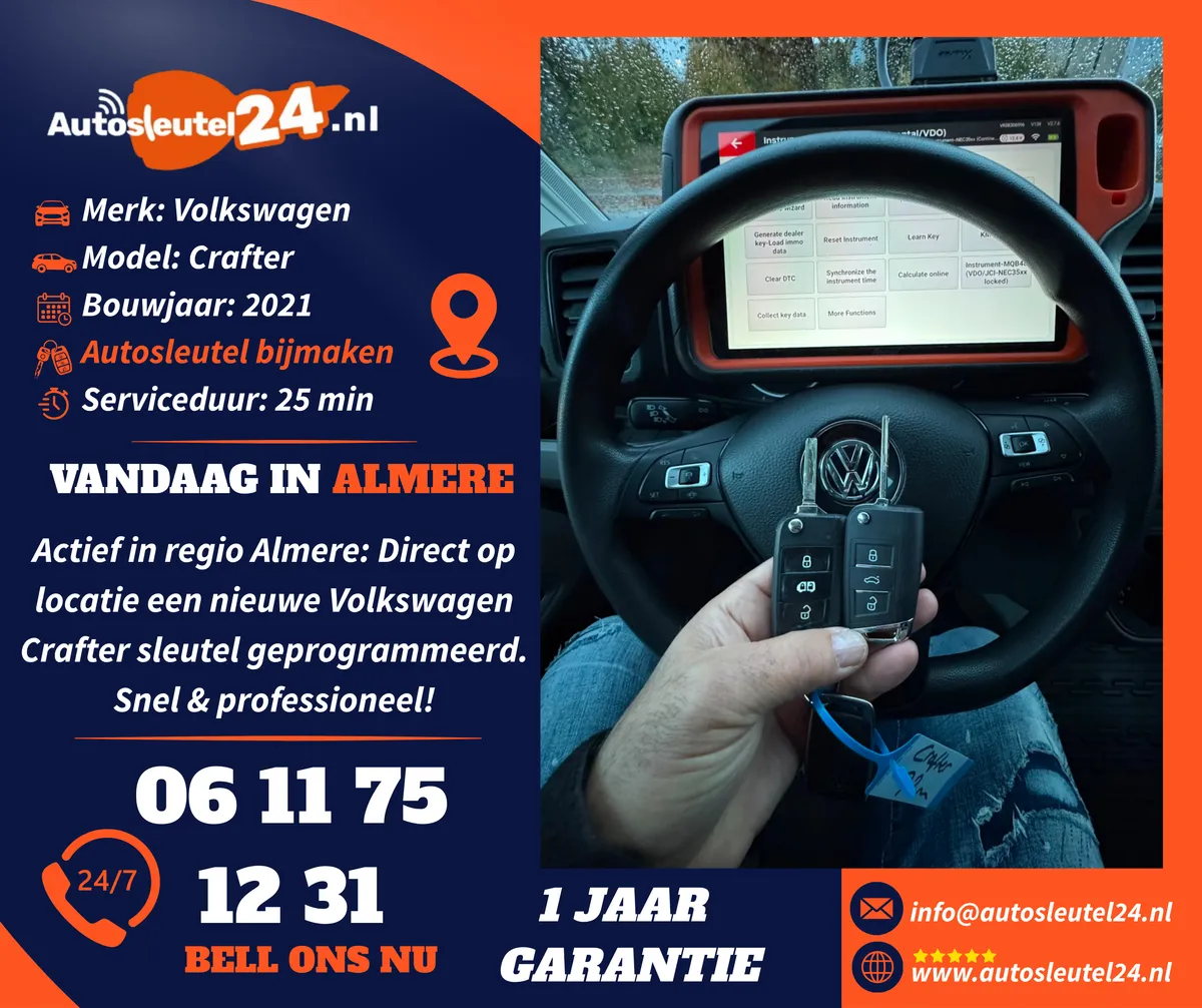 Volkswagen autosleutel bijmaken