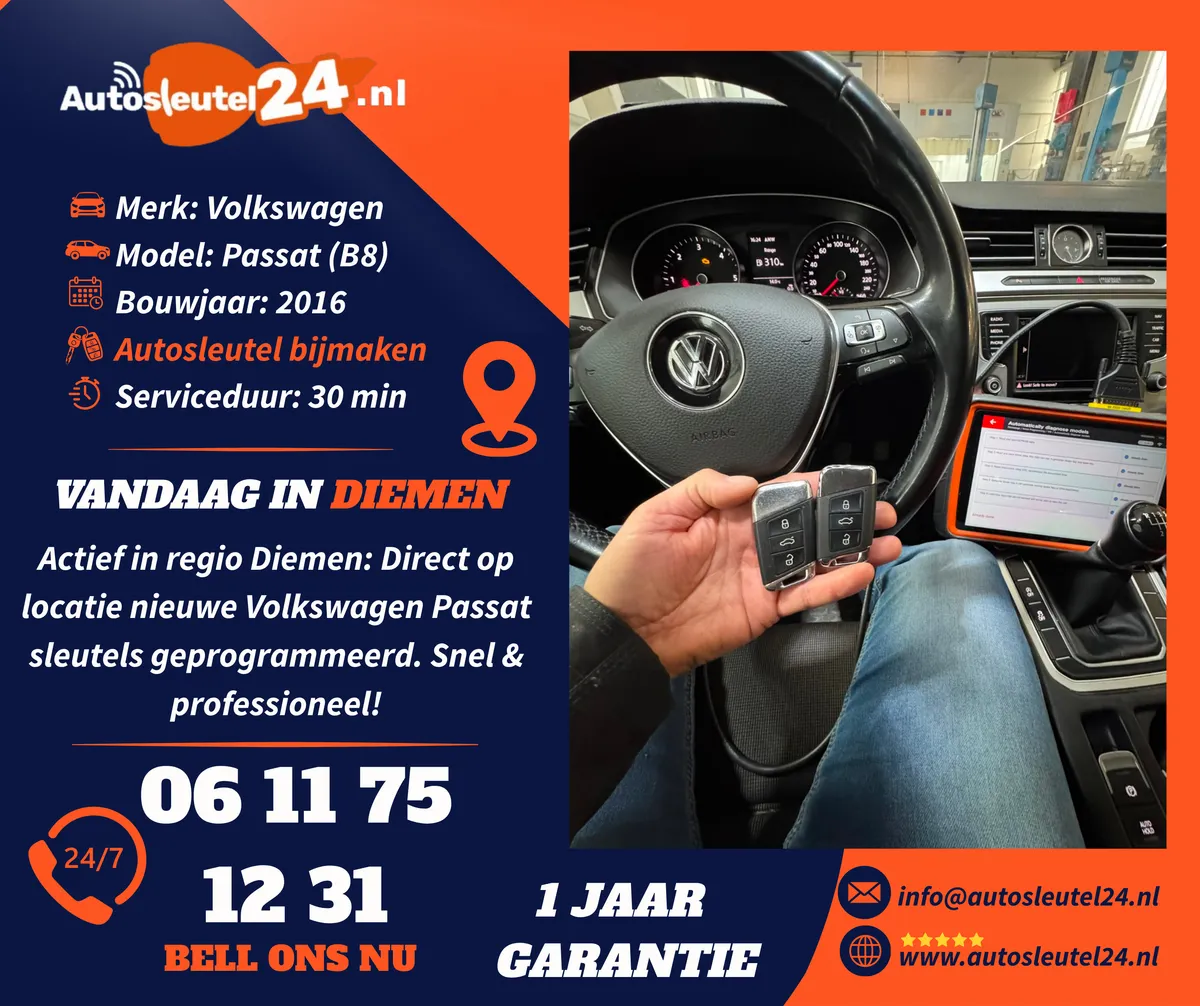 Volkswagen Autosleutel Bijmaken Cb109c