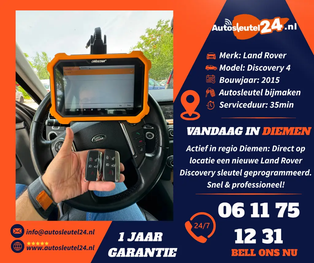 Sleutel programmeren op locatie