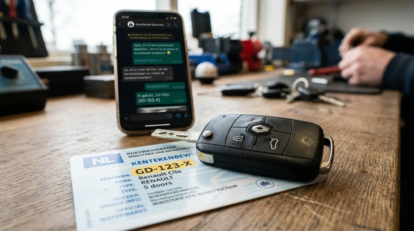 Autosleutel bestellen op kenteken via WhatsApp - direct prijs