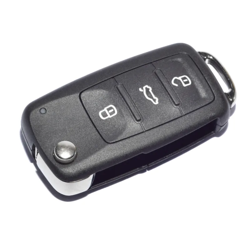 Klapsleutel met afstandsbediening geschikt voor Volkswagen Eos, Golf, Golf Plus, Jetta e.a. en Škoda – 3 knoppen – 434 MHz (ESR119AVV)