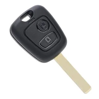 Sleutelbehuizing geschikt voor Citroën Berlingo, C3, DS3 en Peugeot – 2 knoppen (12RC1CT)