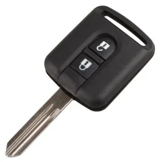 Autosleutel met afstandsbediening geschikt voor Nissan Almera N16, Almera Tino, Primera P12 – 2 knoppen – 433 MHz (09R1NI)