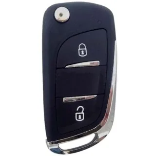 Klapsleutel met afstandsbediening geschikt voor Peugeot 207, 307, 308, 406 e.a. en Citroën – 2 knoppen – 433 MHz (EAR121ICP)