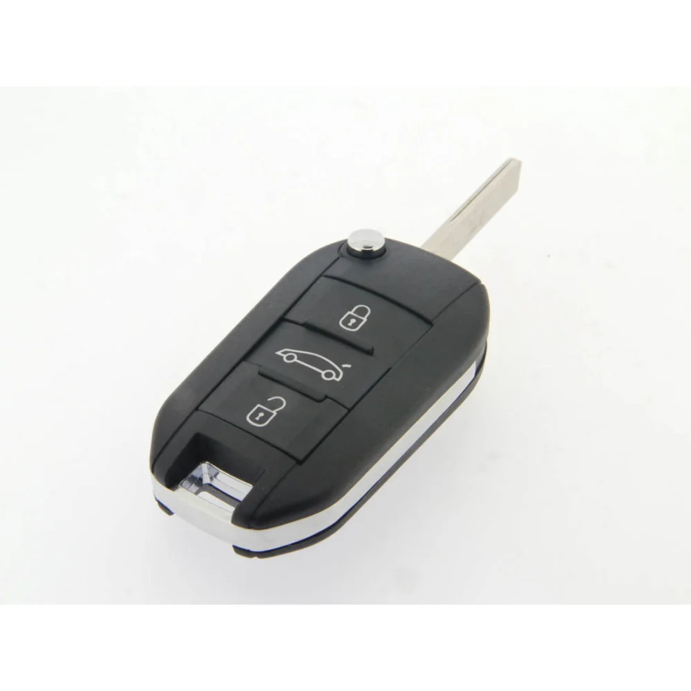 Klapsleutel behuizing geschikt voor Peugeot 3008, 308, 508 en Opel – 3 knoppen (06RC1PG)
