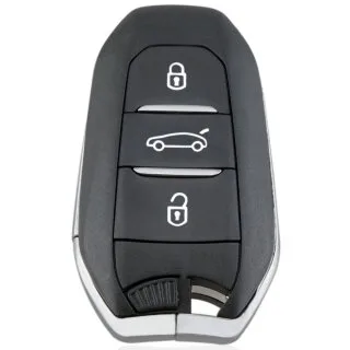Smart key behuizing geschikt voor Peugeot 208, 308, 3008, 5008 e.a. en Opel – 3 knoppen (04RC1PG)
