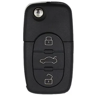 Klapsleutel behuizing geschikt voor Audi A2, A3, A4, A6 e.a. – 3 knoppen (52RC1AU)