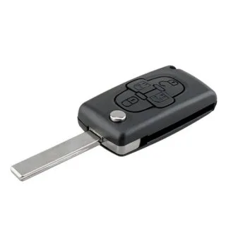 Klapsleutel met afstandsbediening geschikt voor Peugeot 806, 807 en Citroën – 4 knoppen – 433 MHz – ID46 (SKR102FPG)