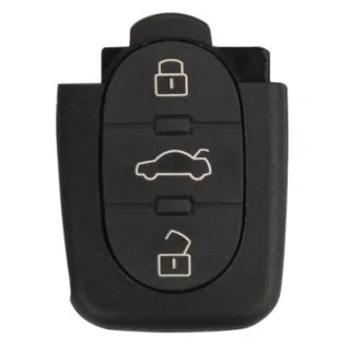 Sleutelbehuizing geschikt voor Audi A2, A3, A4, A5 e.a. – 3 knoppen (02RC1AU)