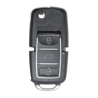 Klapsleutel met afstandsbediening geschikt voor Volkswagen Golf, Eos, Tiguan, Sharan e.a. – 3 knoppen – 434 MHz (18R1VV)