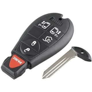 Sleutelbehuizing geschikt voor Chrysler Grand Voyager, Town and Country, 300 en Jeep – 5 knoppen (60YRC1CH)